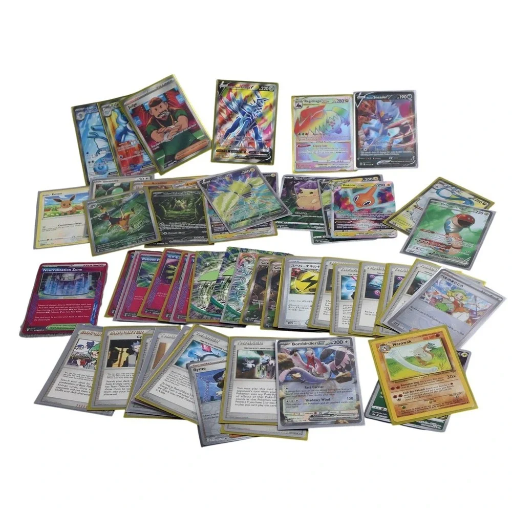 Pokemon TCG Holo & Trainer Mixed Card Lot Pikachu Rotom VSTAR Regidrago VSTAR‎